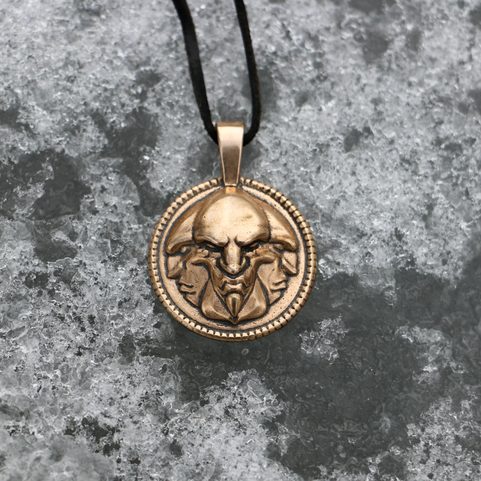 TRIGLAV, SLOVANSKÝ AMULET BRONZ