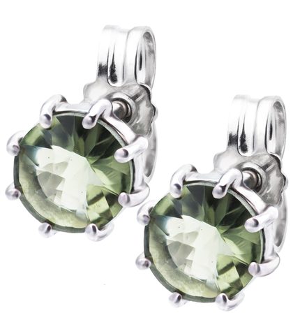 LORAINE, STŘÍBRNÉ NÁUŠNICE S VLTAVÍNEM, AG 925