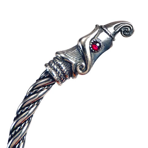 HUGINN A MUNINN, VIKINGSKÝ STŘÍBRNÝ NÁRAMEK, AG 925