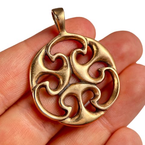 KELTSKÝ TALISMAN ŽIVOTA, REPLIKA NÁLEZU PATRNĚ Z GALIE, BRONZ