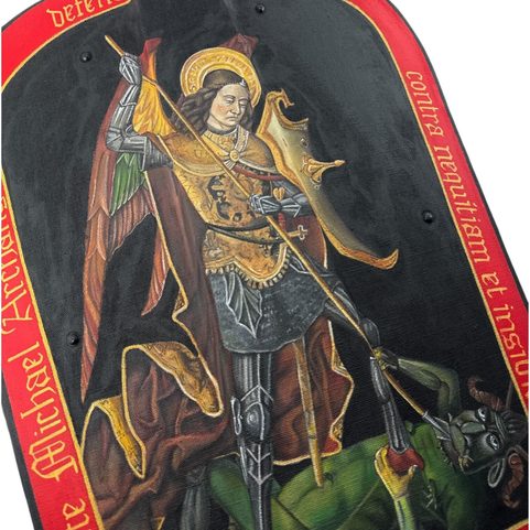 MALOVANÝ STŘEDOVĚKÝ ŠTÍT - JIŘÍ