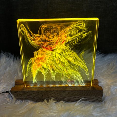 PANELOVÁ LED LAMPA, DŘEVO A PRYSKYŘICE