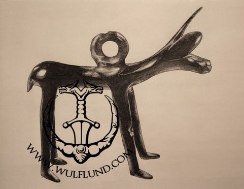 KELTSKÝ PES ČI SRNA, STŘÍBRNÝ PŘÍVĚSEK, AG 925