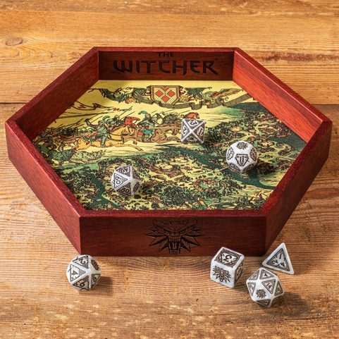 THE WITCHER, WOODEN DICE TRAY