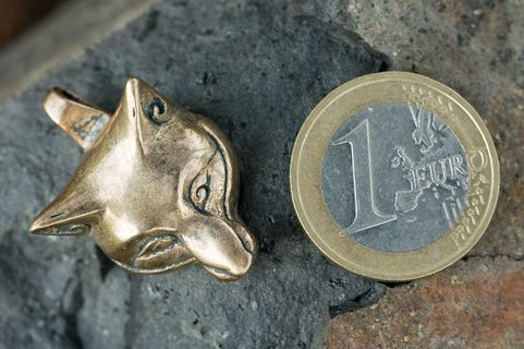 LIŠKA, LIŠČÍ HLAVA, PŘÍVĚŠEK, BRONZ