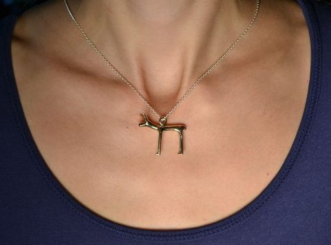 KELTSKÝ PES ČI SRNA, AMULET, BÓJOVÉ, OPPIDUM STARÉ HRADISKO, REPLIKA, BRONZ