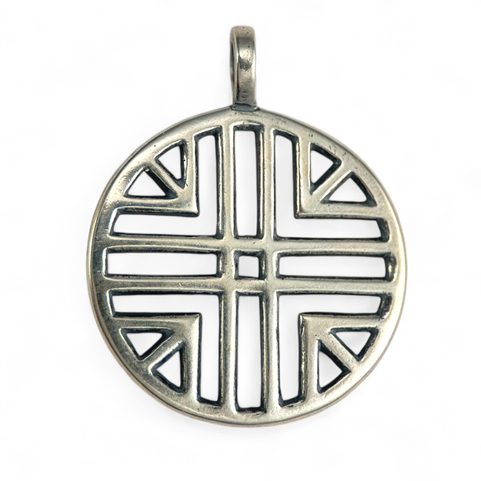 SLUNEČNÍ SYMBOL, HALŠTATSKÁ KULTURA, STŘÍBRNÝ PŘÍVĚSEK, AG 925