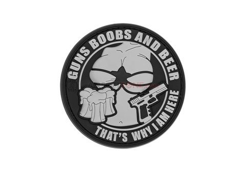 GUNS BOOBS AND BEER RUBBER NÁŠIVKA
