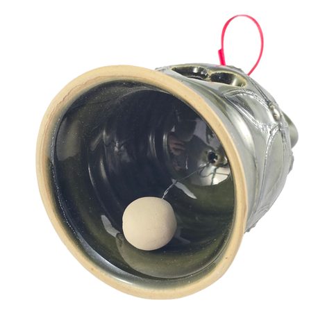 ZVONEČEK, KERAMICKÝ, ZELENÝ