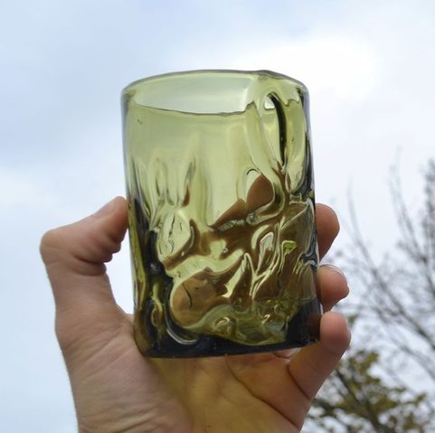 WHISKEY SKLENICE ZELENÉ LESNÍ SKLO, SADA 2 KUSY