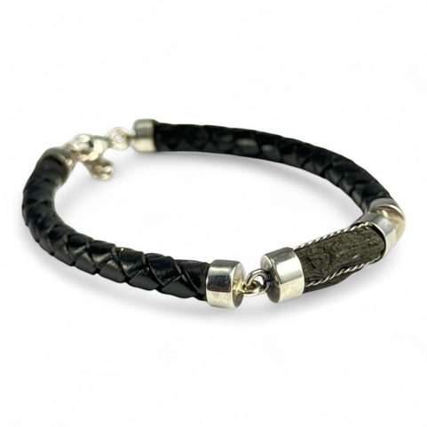 MOLDAU ARMBAND, MOLDAVIT UND SILBER AG 925/1000