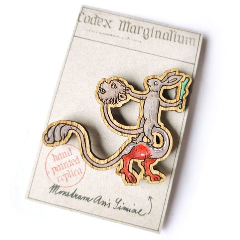 STŘEDOVĚKÝ PIN MONSTRUM AVIS SIMIAE