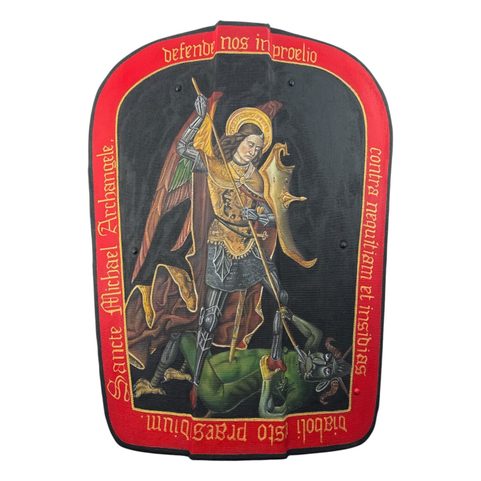 MALOVANÝ STŘEDOVĚKÝ ŠTÍT - JIŘÍ