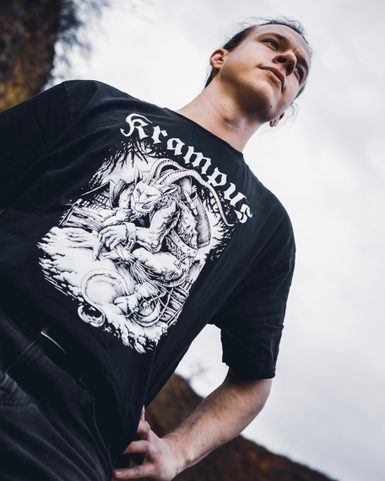 KRAMPUS PÁNSKÉ TRIČKO ČB
