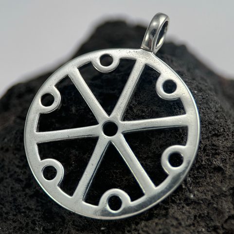 GROMOVITI, HROMOVÉ SYMBOLY, SLOVANSKÝ STŘÍBRNÝ PŘÍVĚSEK, AG 925