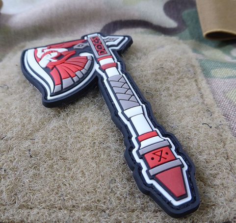 TRPASLIČÍ SEKERA, 3D PVC NÁŠIVKA