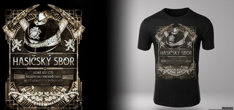 HASIČSKÝ SBOR RETRO, PÁNSKÉ TRIČKO