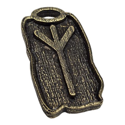 ALGIZ - RUNOVÝ AMULET, ZINEK STAROMOSAZ