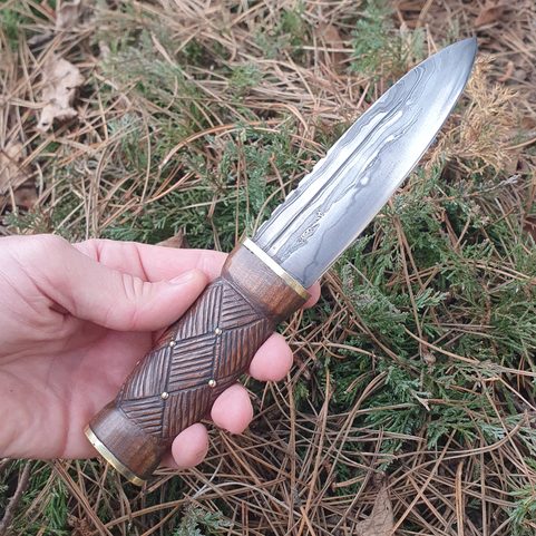 SGIAN DUBH, SKOTSKÝ NŮŽ - DAMAŠKOVÁ OCEL