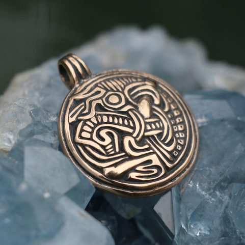 SLEIPNIR VIKINSKÝ KŮŇ, AMULET SKANDINÁVIE X.STOLETÍ, BRONZ