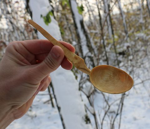 BETULA, VYŘEZÁVANÁ LŽIČKA Z BŘÍZY