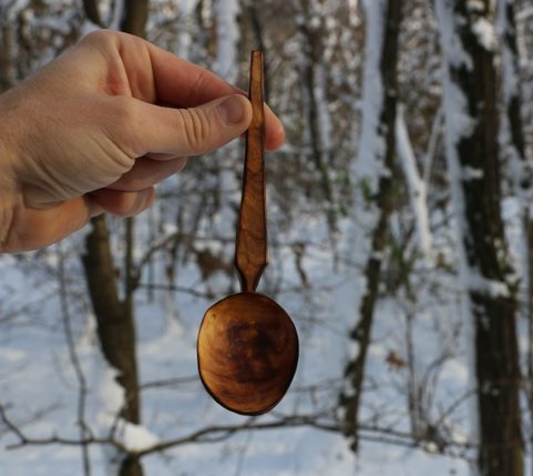 BETULA, VYŘEZÁVANÁ LŽIČKA, OPÁLENÁ