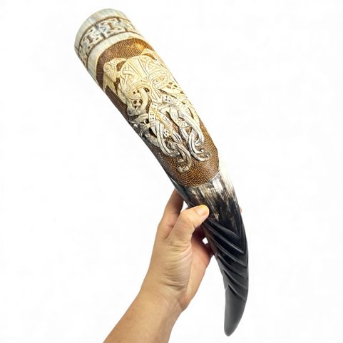 ODIN, ZDOBENÝ VIKINGSKÝ ROH
