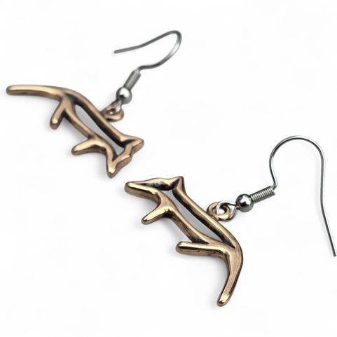 GUMPI, SÁMSKÝ VLK, NÁUŠNICE, BRONZ