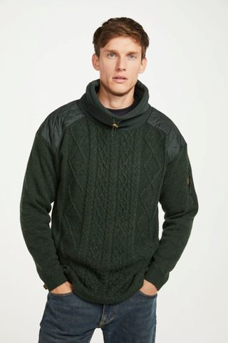 IRSKÝ SVETR ARAN MEN’S COUNTRY LIFE COWL NECK
