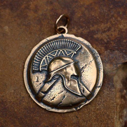 SPARTA, SPARTSKÝ VÁLEČNÍK, PŘÍVĚŠEK, BRONZ