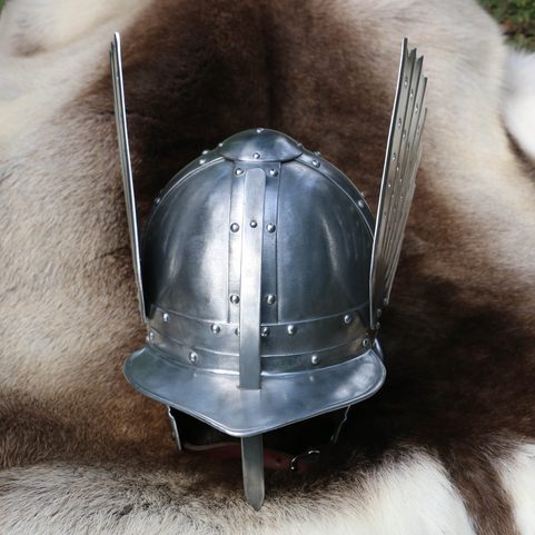 HUSARSKÁ PŘILBA, DĚTSKÁ HELMA, HLINÍK