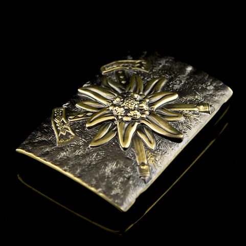 GÜRTELSCHNALLE EDELWEISS, MESSING