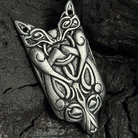 VLK FENRIR BORRE STYL - OPASKOVÉ NÁKONČÍ ZINEK, STAROSTŘÍBRO