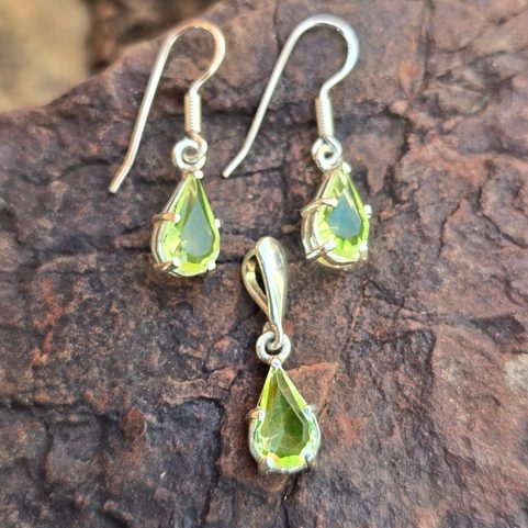 URANIA, STŘÍBRNÁ SADA ŠPERKŮ, SKLO, AG 925