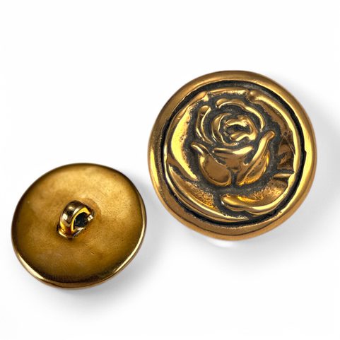 RŮŽE, KNOFLÍK, BRONZ