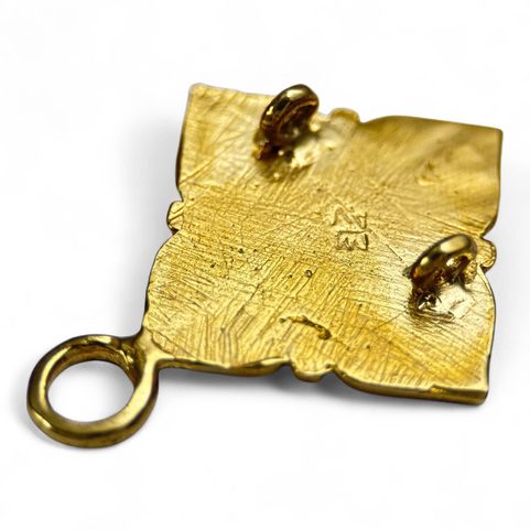 STŘEDOVĚKÁ BROŽ NA KAFTAN, MAĎARSKO, X. STOLETÍ, BRONZ