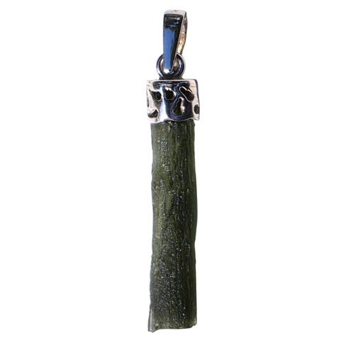 STERLING SILVER PENDANT WITH MOLDAVITE, AG 925