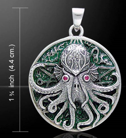 CTHULHU, TALISMAN S RUBÍNY, AG 925