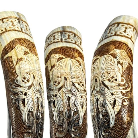 ODIN, ZDOBENÝ VIKINGSKÝ ROH