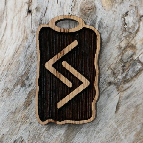 JERA, DŘEVĚNÝ AMULET - RUNA