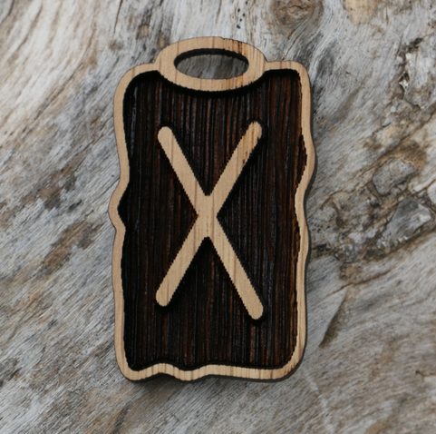 GEBO - RUNOVÝ AMULET DŘEVĚNÝ