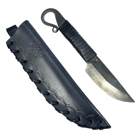 SPIRÁLA, KELTSKÝ KOVANÝ NŮŽ, ČERNÝ