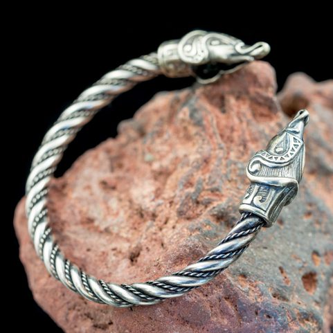 MIDGARDSORMR, VIKINGSKÝ STŘÍBRNÝ NÁRAMEK, AG 925