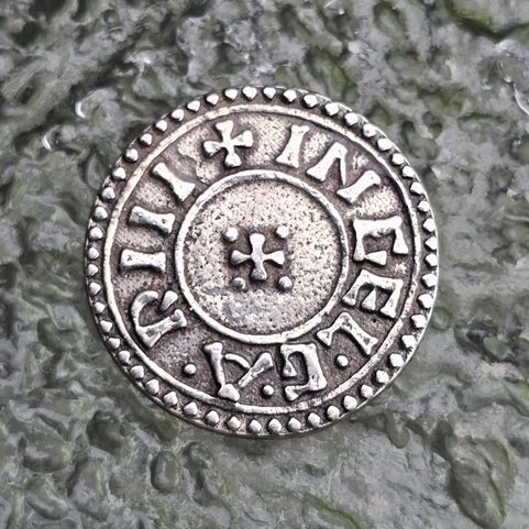 ERIC BLOODAXE, NORTHUMBIRA, 952 REPLIKA VIKINSKÉ MINCE, STŘÍBRO 925