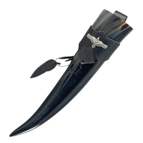 CORVUS, ROH NA PITÍ A KOŽENÝ DRŽÁK