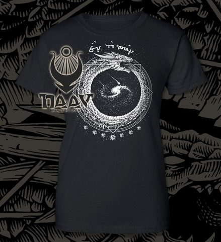 UROBOROS, DÁMSKÉ TRIČKO ČERNOBÍLÉ