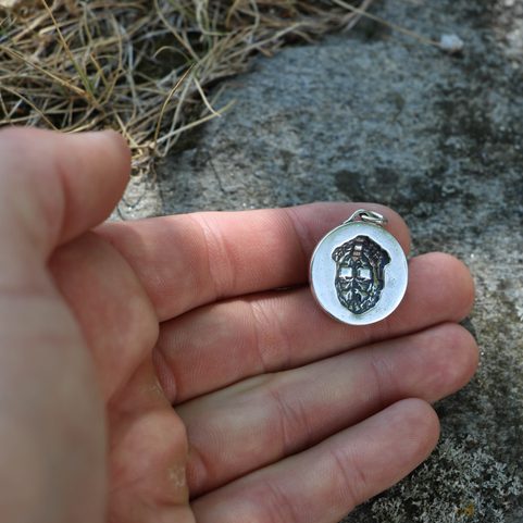 ZEUS, ŘECKÝ BŮH, STŘÍBRNÝ PŘÍVĚSEK, AG 925