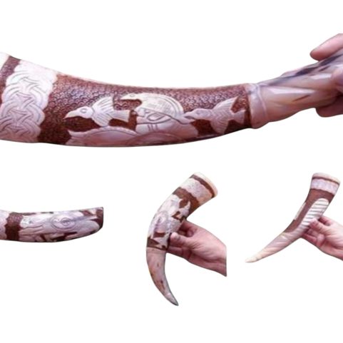 ODIN, SLEIPNIR, HUGINN A MUNINN, ZDOBENÝ VIKINGSKÝ ROH