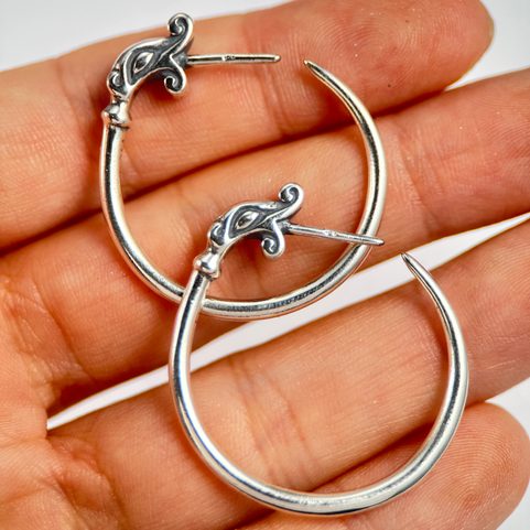 DRACI - STŘÍBRNÉ NÁUŠNICE, REPLIKY ZLATÁ HORDA, AG 925