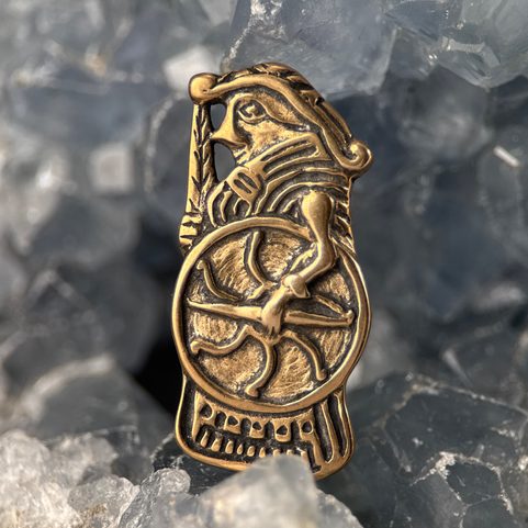 VALKÝRA, ŠTÍTONOŠKA, WICKHAM, ANGLIE, BRONZ